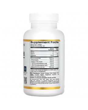 California Gold Nutrition, Масло антарктического криля, комплекс омега-3 фосфолипидов с астаксантином, натуральный клубничный и лимонный вкус, 1000 мг, 120 капсул из рыбьего желатина